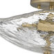 Samara 2 Light 15.38 inch Modern Brass Semi-Flush Ceiling Light